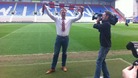 Powell with Wigan scarf
