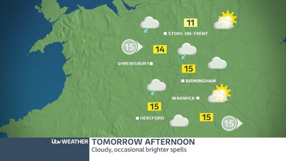 Tomorrow afternoon in the West Midlands