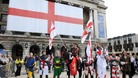 Crowds celebrate St George's day in Nottingham's Old Market Square