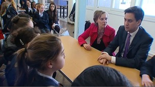 Ed Miliband and Justine Thornton
