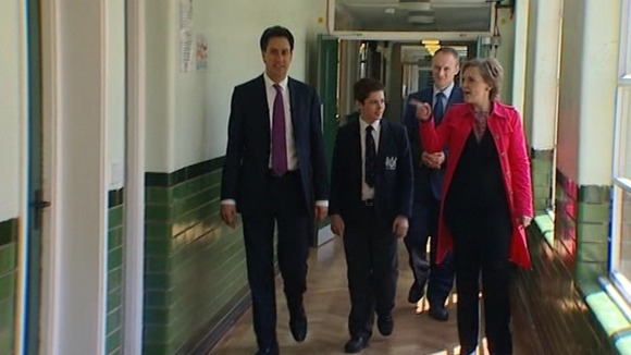 Ed Miliband and Justine Thornton