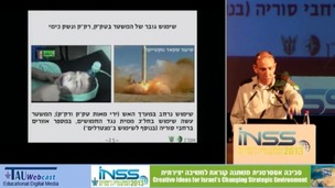 Israel's top military's intelligence analyst addresses a security conference.