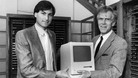 Steve Jobs (left) with the Apple Macintosh