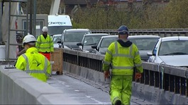 Work continues on the Hammersmith Flyover.