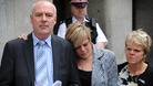 Bob and Sally Dowler, parents of murdered school girl Milly Dowler and her sister Gemma (centre