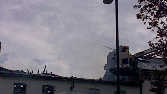 Roof destroyed