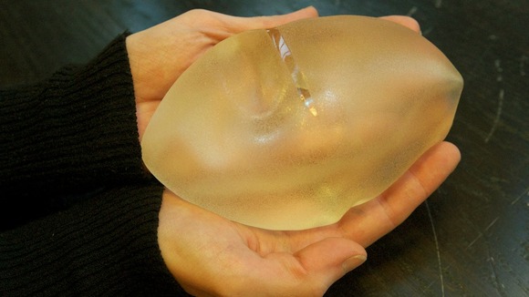 A silicone gel implant