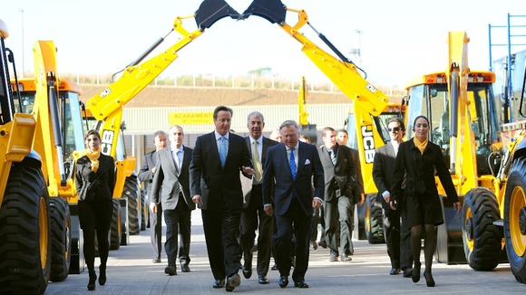 The Prime Minister visits a new factory for British digger manufacturer JCB in Brazil