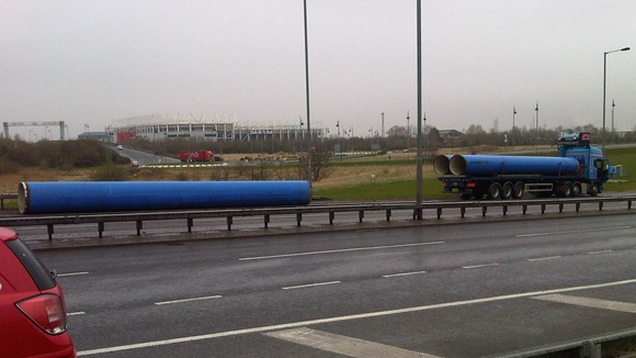 The A66 near the Riverside Stadium will be closed for four hours.