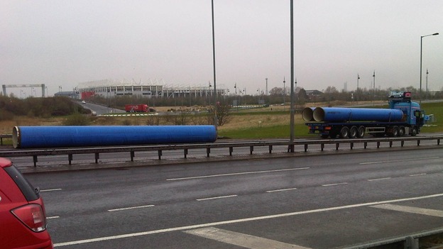The A66 near the Riverside Stadium will be closed for four hours.