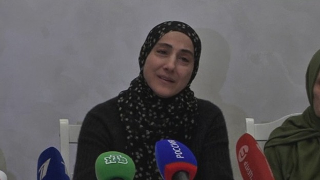 Zubeidat Tsarnaev speaking to press today.