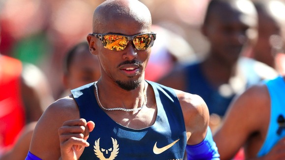 Mo Farah, pictured during the London Marathon, will run at Gateshead in June.