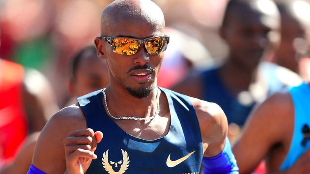 Mo Farah, pictured during the London Marathon, will run at Gateshead in June.