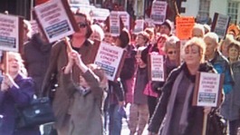 Protesters in Kendal