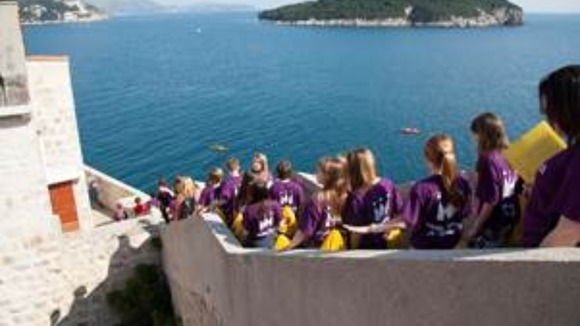 Children from Fullbrook Middle School on their day trip to Dubrovnik