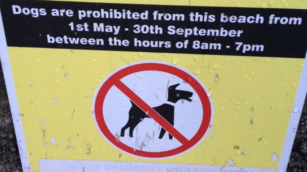 Dog ban sign