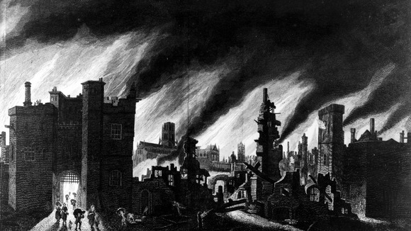 An illustration of the Great Fire of London