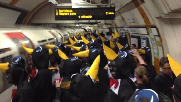 Penguins on the London Underground