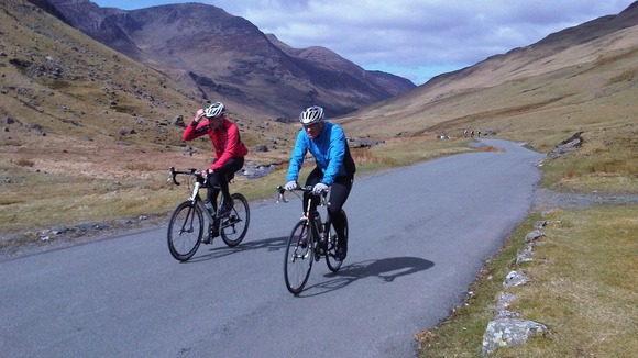 Cyclists in west Cumbria