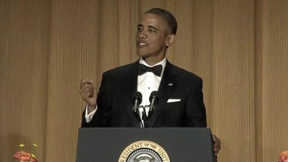 President Barack Obama sporting a fringe