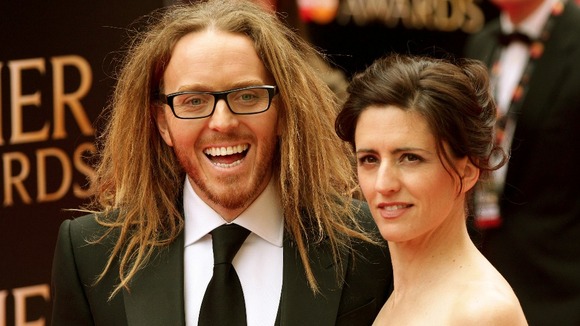 Tim Minchin, who wrote the music and lyrics for the nominated Matilda The Musical, and his wife Sarah.