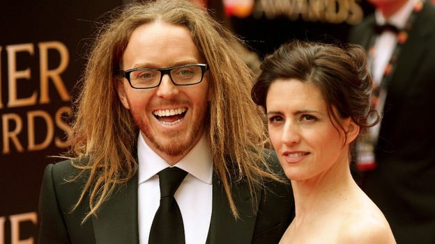 Tim Minchin, who wrote the music and lyrics for the nominated Matilda The Musical, and his wife Sarah.