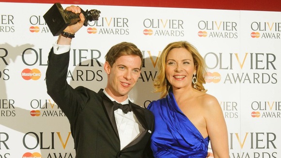 Best Actor winner Luke Treadaway with Sex and the City star Kim Cattrall.