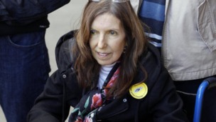 Anne Williams pictured during her last public appearance at the Hillsborough memorial service on the Monday before she died