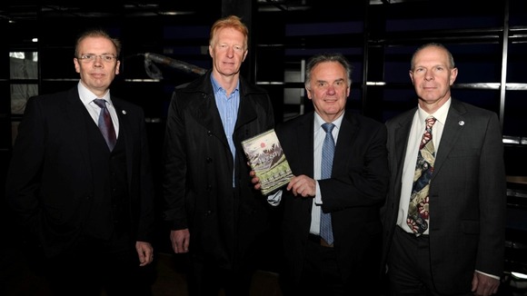 Carillion Operations Director Simon Dingle, Terry Perkins, Birmingham City Council Leader Sir Albert Bore and Brian Gambles (left to right).
