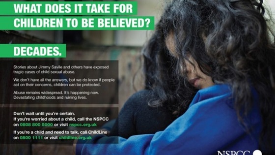 The NSPCC launched a campaign to remind people child abuse is not just a problem from the past.