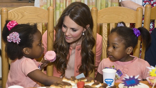 The Duchess of Cambridge meeting children and staff as she visits Naomi House Children's Hospice