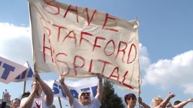 Thousands march to save Stafford Hospital.