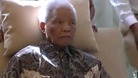 Nelson Mandela pictured for the first time since he was discharged from hospital.
