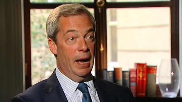 UKIP leader Nigel Farage spoke to ITV News Political Editor Tom Bradby.