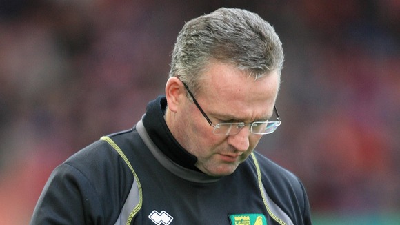 Norwich City's manger Paul Lambert