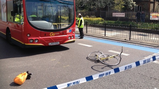 The crash on Kennington Park Road