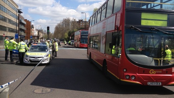 The scene of this morning's crash