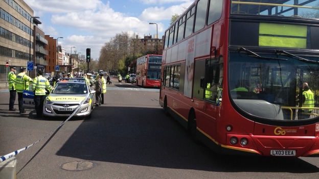 The scene of this morning's crash