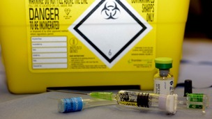 A measles vaccination kit
