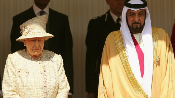 Queen Elizabeth with the President of the United Arab Emirates