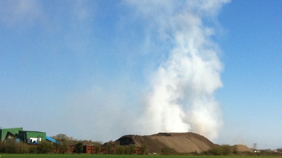 Firefighters are still tackling 50,000 tonnes of waste near Stratford-Upon-Avon.