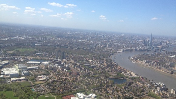 The view from London's helicopter sightseeing tours