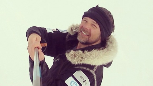 Mark Wood, pictured during an expedition to the Arctic says the region is one of the most unforgiving on the planet.