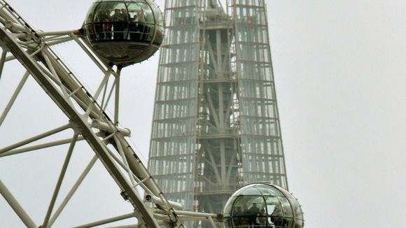 The Shard behind the London Eye