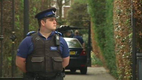 Police at the home of Bill Roache