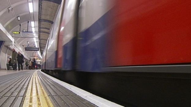 A tube pulls in to platform