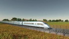 Promotional image of HS2 in countryside