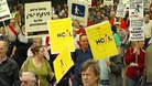 Disability campaigners protesting in London