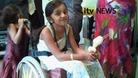 Thusha Kamaleswaran, now six, was left paralysed after being shot last year