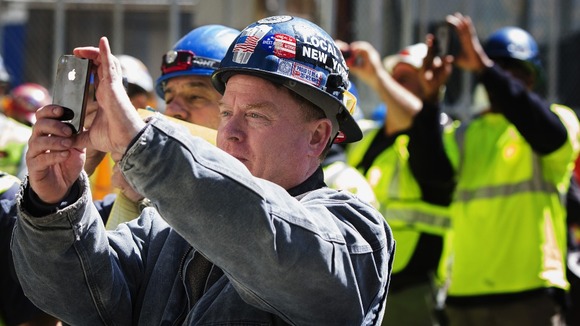 Ground Zero workers take photos